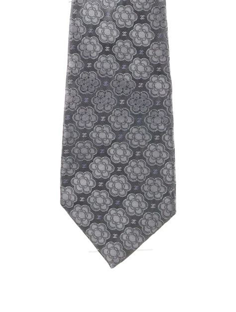 chanel camellia tie